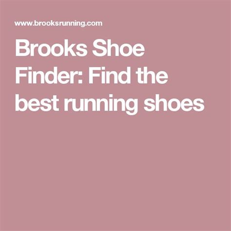 brooks shoe finder